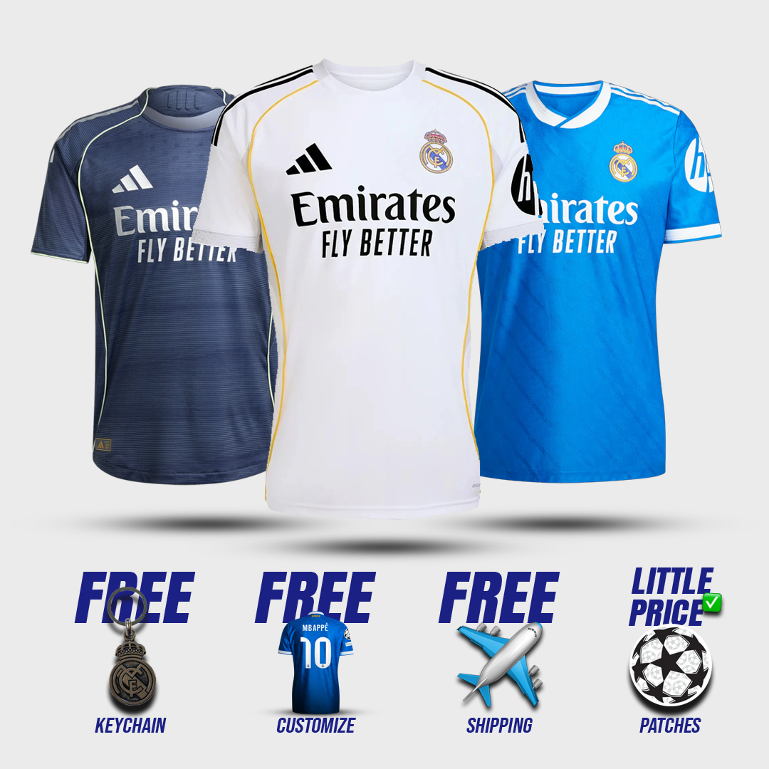 COMBO Real Madrid Home, Away and Third 2025/26 - 26/27