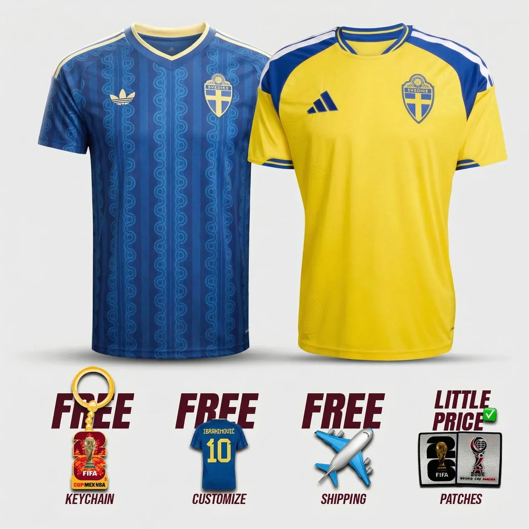 COMBO Sweden Home and Away World Cup 2026 - 26/27
